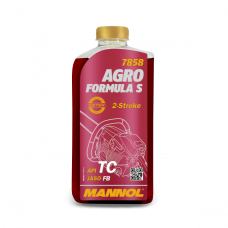 Двухтактное моторное масло для мотоциклов и спецтехники MANNOL 2-Takt Agro Formula S (stihl) (red) 7858   1L